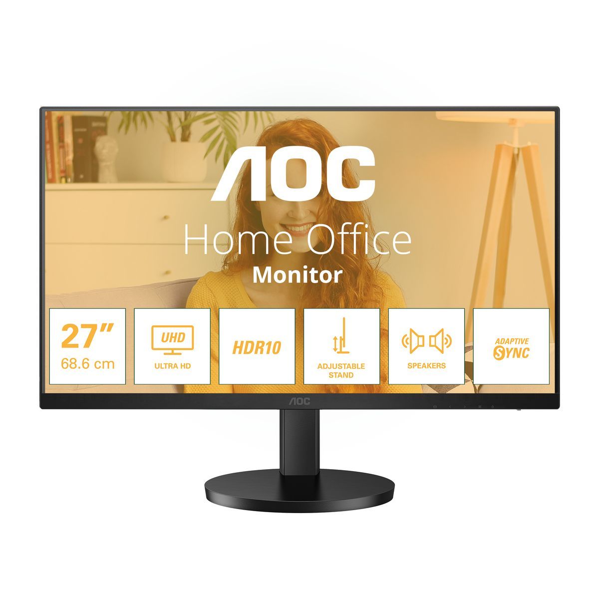 AOC MONITOR 27 4K ULTRA HD IPS 16:9 4MS 350 CDM, DP/2HDMI [U27B3AF]