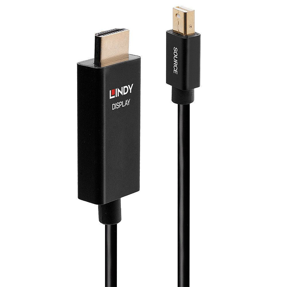 Lindy 40922 cavo e adattatore video 2 m Mini DisplayPort HDMI tipo A (Standard) Nero [LINDY40922]