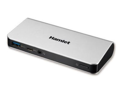 Hamlet Docking Station collega due display HDMI e DP con 4 porte usb 3.0, LAN e audio [HDOCKS500C]