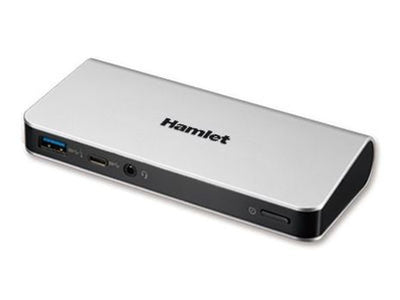 Hamlet Docking Station collega due display HDMI e DP con 4 porte usb 3.0, LAN e audio [HDOCKS500C]