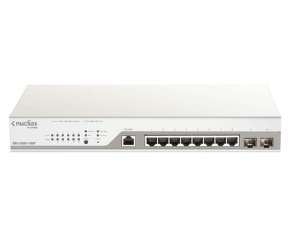 D-Link DBS-2000-10MP switch di rete Gestito Gigabit Ethernet (10/100/1000) Supporto Power over Ethernet (PoE) Grigio [DBS-2000-10MP]
