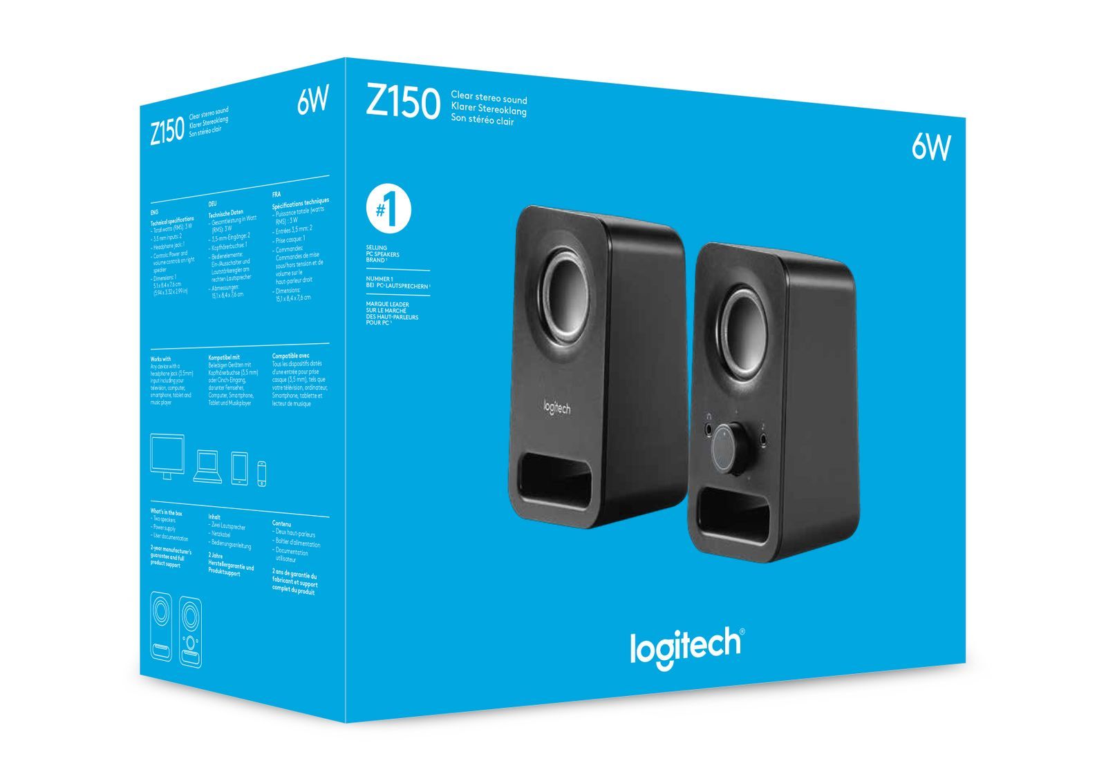 Logitech 980-000814 altoparlante Nero Cablato 3 W [980-000814]