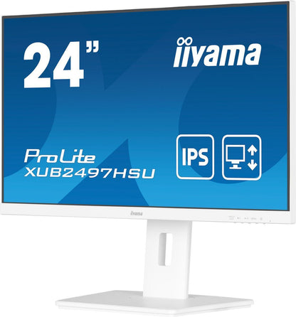 iiyama ProLite XUB2497HSU-W2 Monitor PC 60,5 cm (23.8") 1920 x 1080 Pixel Full HD LED Bianco [XUB2497HSU-W2]