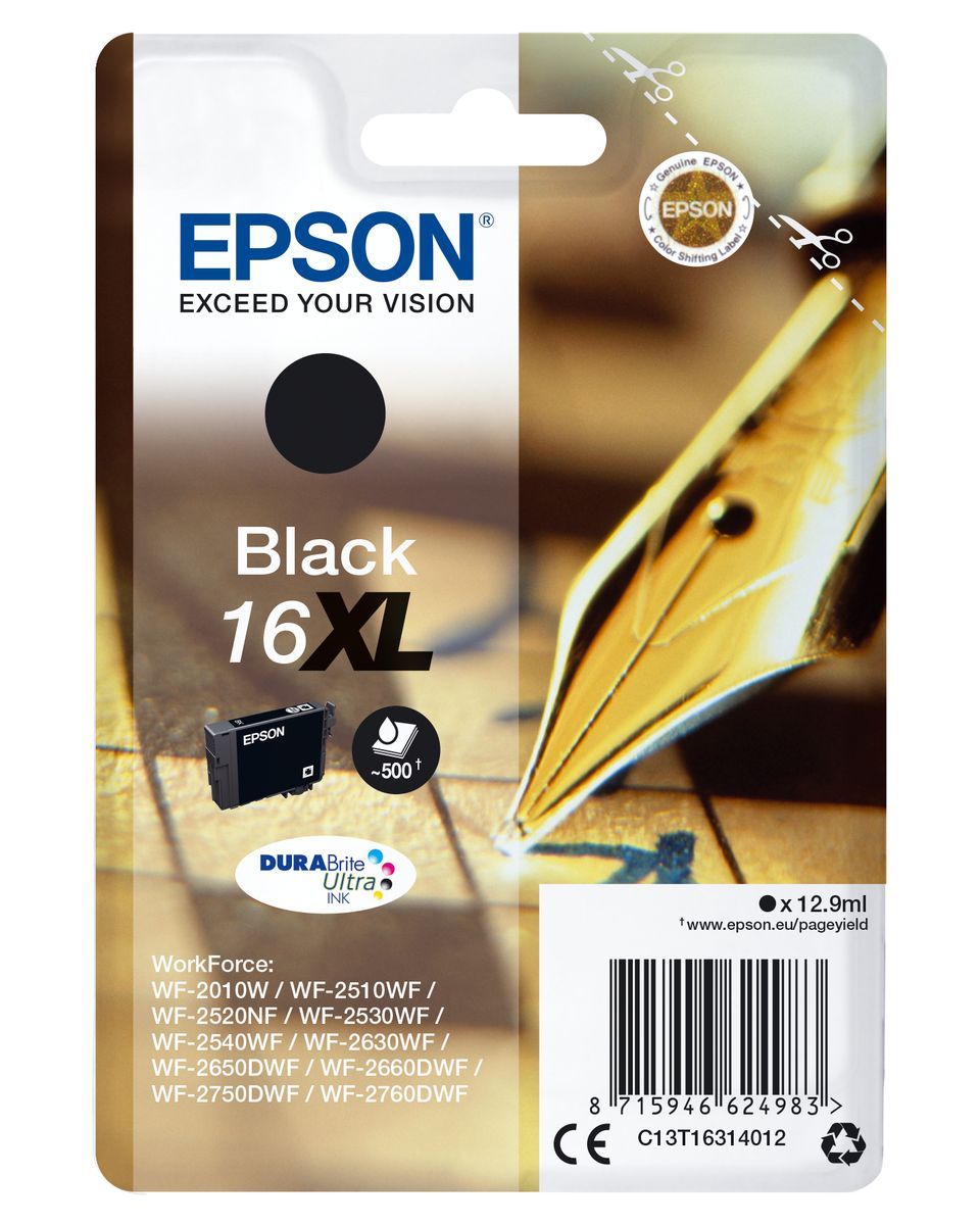 Epson Pen and crossword Cartuccia Penna e cruciverba Nero Inchiostri DURABrite Ultra 16XL [C13T16314012]