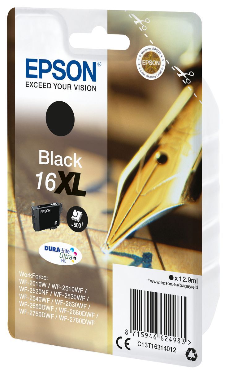 Epson Pen and crossword Cartuccia Penna e cruciverba Nero Inchiostri DURABrite Ultra 16XL [C13T16314012]