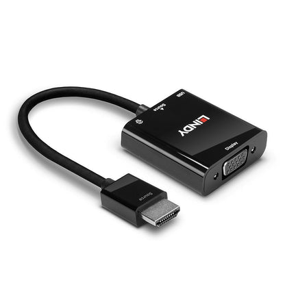 Lindy 38285 cavo e adattatore video 0,1 m HDMI tipo A (Standard) VGA (D-Sub) Nero [LINDY38285]