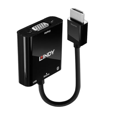 Lindy 38285 cavo e adattatore video 0,1 m HDMI tipo A (Standard) VGA (D-Sub) Nero [LINDY38285]