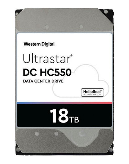 Western Digital Ultrastar DC HC550 disco rigido interno 18 TB 7200 Giri/min 512 MB 3.5" Serial ATA III [0F38459]