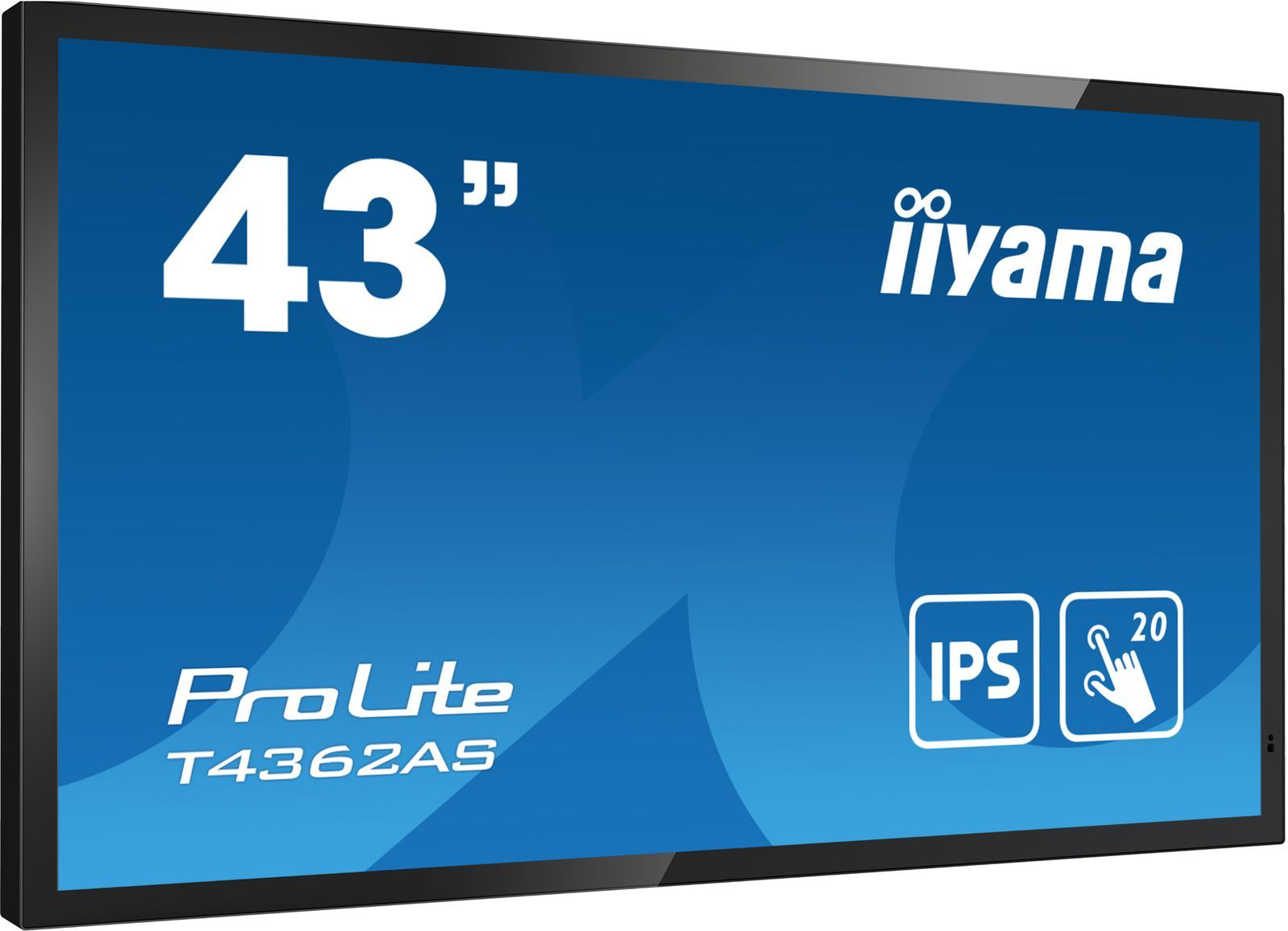 iiyama T4362AS-B1 visualizzatore di messaggi Pannello piatto interattivo 108 cm (42.5") IPS 500 cd/m 4K Ultra HD Nero Touch screen Processore integrato Android 8.0 24/7 [T4362AS-B1]