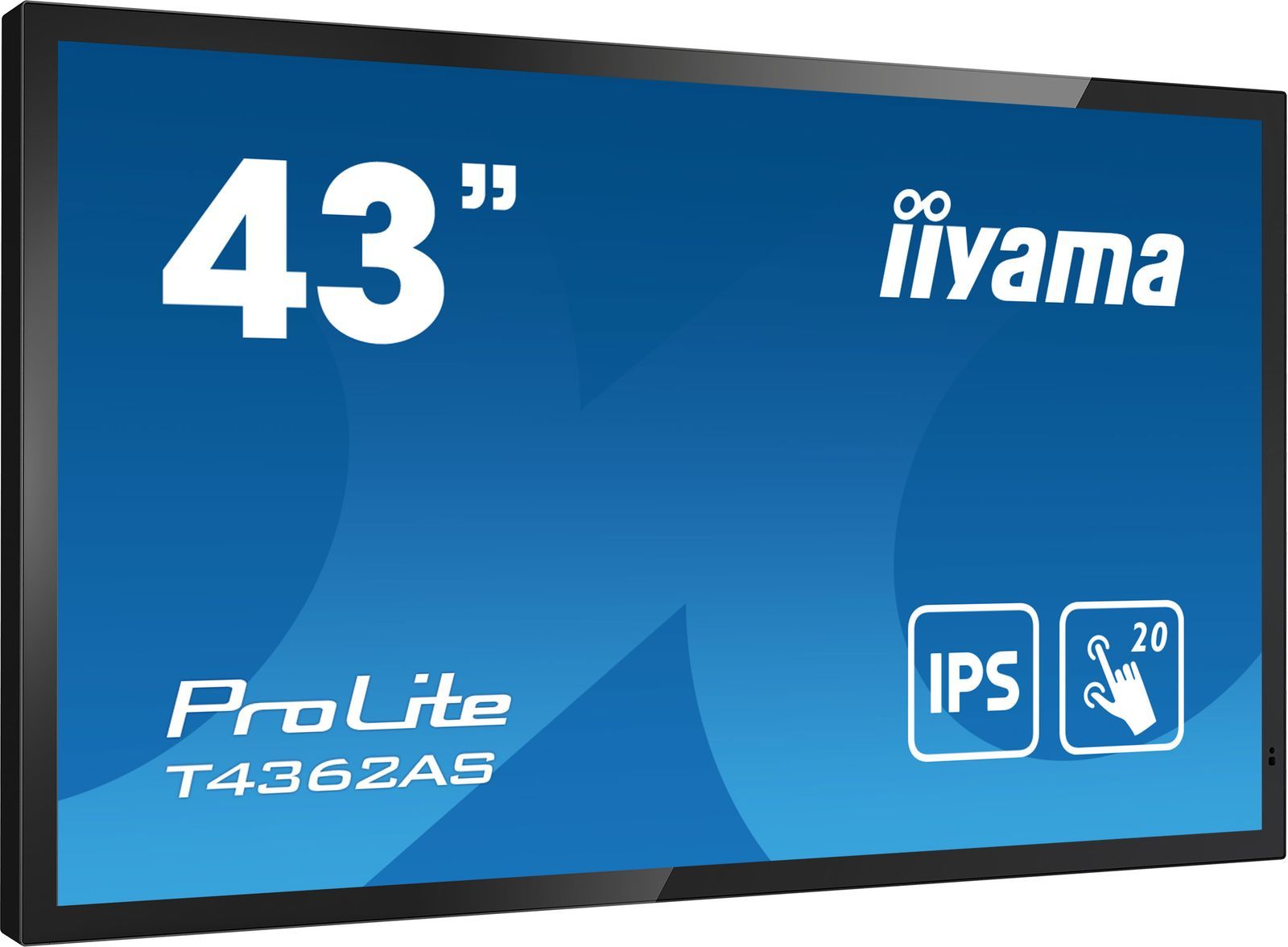 iiyama T4362AS-B1 visualizzatore di messaggi Pannello piatto interattivo 108 cm (42.5") IPS 500 cd/m 4K Ultra HD Nero Touch screen Processore integrato Android 8.0 24/7 [T4362AS-B1]