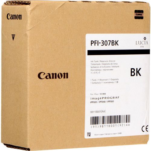 Canon PFI-307BK cartuccia d'inchiostro Originale Nero [9811B001]