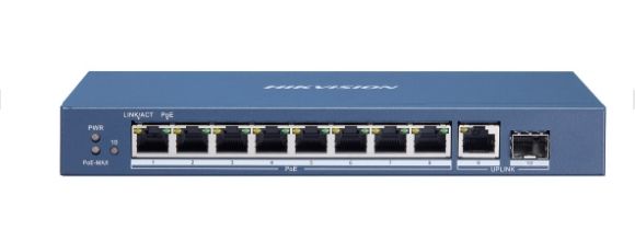 Hikvision DS-3E0510P-E/M switch di rete Non gestito L2 Gigabit Ethernet (10/100/1000) Supporto Power over Ethernet (PoE) Blu [DS-3E0510P-E/M]