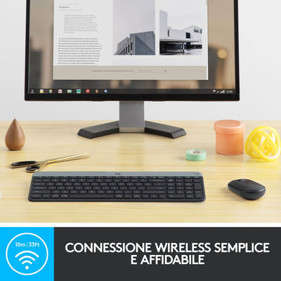 Logitech MK470 Kit Mouse e Tastiera Wireless [920-009196]