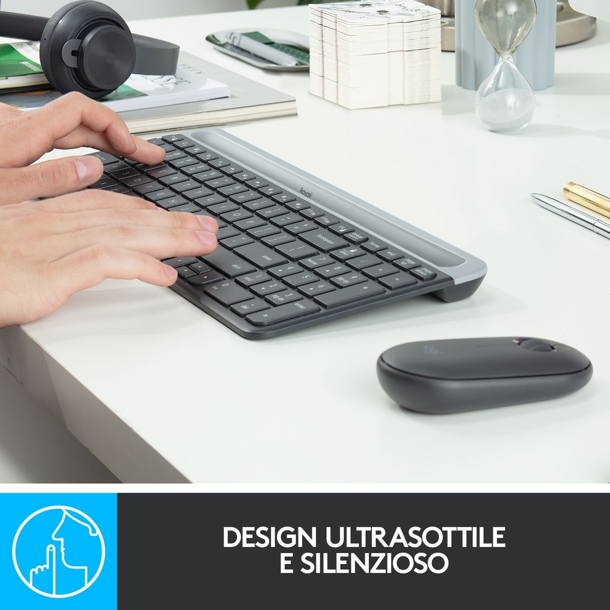 Logitech MK470 Kit Mouse e Tastiera Wireless [920-009196]