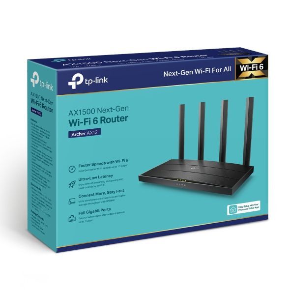 TP-Link Archer AX12 router wireless Fast Ethernet Dual-band (2.4 GHz/5 GHz) Nero [ARCHERAX12]