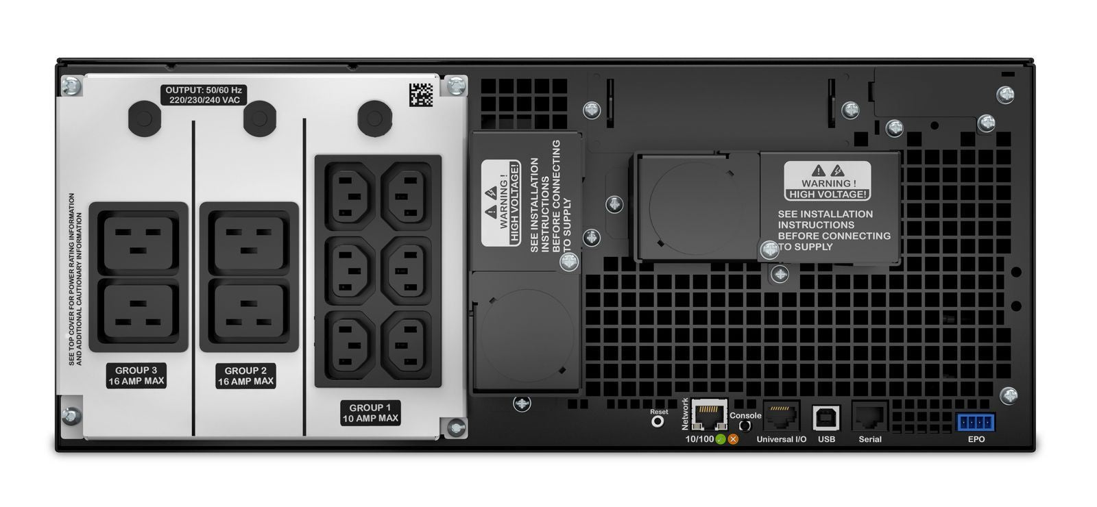 APC Smart-UPS On-Line gruppo di continuità (UPS) Doppia conversione (online) 6 kVA 6000 W 10 presa(e) AC [SRT6KRMXLI]