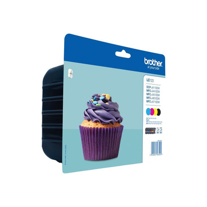 Brother LC-123VALBP cartuccia d'inchiostro 4 pz Originale Nero, Ciano, Magenta, Giallo [LC123VALBP]