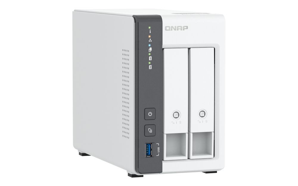 QNAP TS-216G server NAS e di archiviazione Tower Cortex-A Cortex-A55 4 GB 0 TB Bianco [TS-216G]