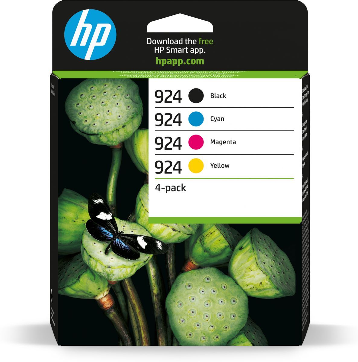 HP Confezione da 4 cartucce di inchiostro CMYK originali 924 [6C3Z1NE]