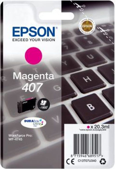 Epson Inchiostro magenta singolo DURABrite Ultra Tastiera 407L [C13T07U340]