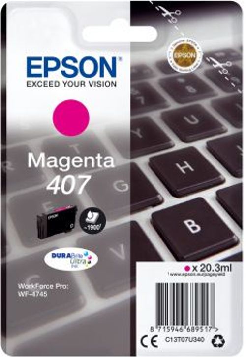 Epson Inchiostro magenta singolo DURABrite Ultra Tastiera 407L [C13T07U340]