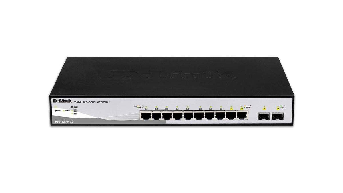 D-Link DGS-1210-10 Gestito L2 Gigabit Ethernet (10/100/1000) 1U Nero, Grigio [DGS-1210-10/E]