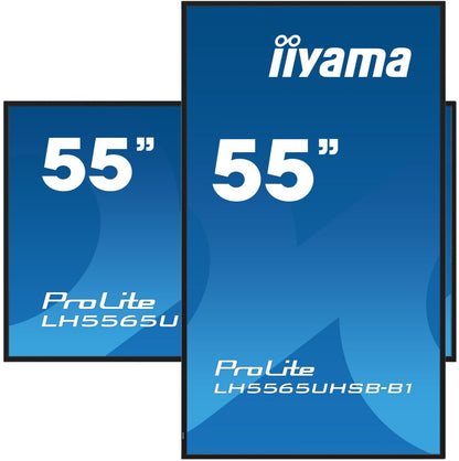 iiyama LH5565UHSB-B1 visualizzatore di messaggi Design chiosco 138,7 cm (54.6") LED Wi-Fi 800 cd/m 4K Ultra HD Nero Processore integrato Android 11 24/7 [LH5565UHSB-B1]