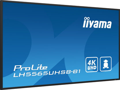 iiyama LH5565UHSB-B1 visualizzatore di messaggi Design chiosco 138,7 cm (54.6") LED Wi-Fi 800 cd/m 4K Ultra HD Nero Processore integrato Android 11 24/7 [LH5565UHSB-B1]