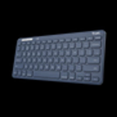 TASTIERA WIRELESS RICARICABILE MULTICONNECT 2 BT + 1 WL 2,4GHZ - PLASTICA RICICLATA 52% - LAYOUT ITALIANO - TRUST LYRA - BLU [25141]