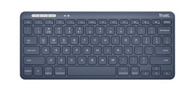 TASTIERA WIRELESS RICARICABILE MULTICONNECT 2 BT + 1 WL 2,4GHZ - PLASTICA RICICLATA 52% - LAYOUT ITALIANO - TRUST LYRA - BLU [25141]