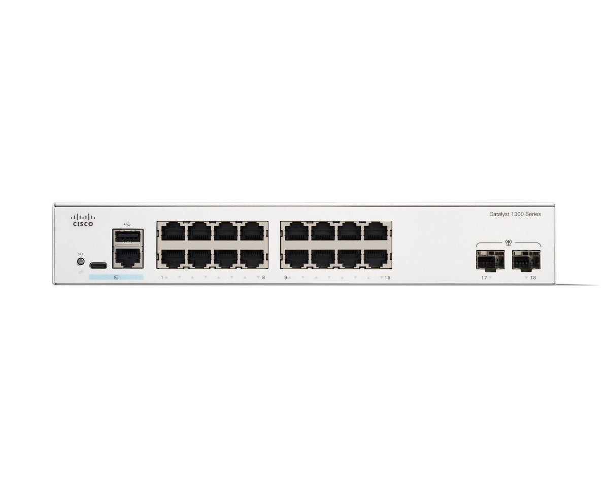 Cisco C1300-16T-2G switch di rete Gestito L2/L3 Gigabit Ethernet (10/100/1000) Bianco [C1300-16T-2G]