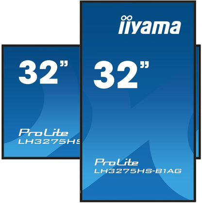 iiyama LH3275HS-B1AG visualizzatore di messaggi Pannello piatto per segnaletica digitale 81,3 cm (32") LCD Wi-Fi 500 cd/m Full HD Nero Processore integrato Android 11 24/7 [LH3275HS-B1AG]