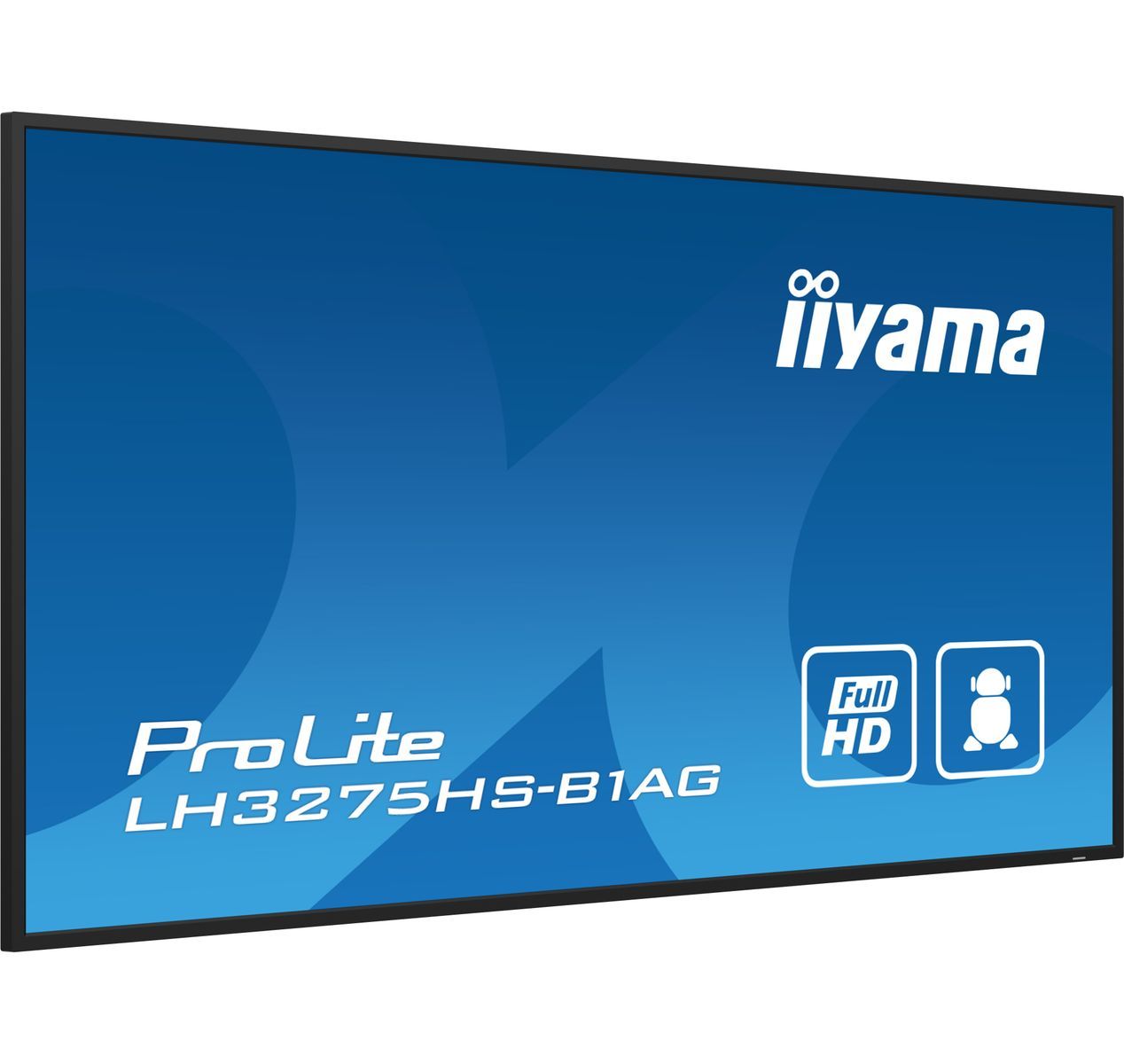 iiyama LH3275HS-B1AG visualizzatore di messaggi Pannello piatto per segnaletica digitale 81,3 cm (32") LCD Wi-Fi 500 cd/m Full HD Nero Processore integrato Android 11 24/7 [LH3275HS-B1AG]