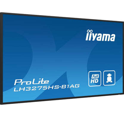 iiyama LH3275HS-B1AG visualizzatore di messaggi Pannello piatto per segnaletica digitale 81,3 cm (32") LCD Wi-Fi 500 cd/m Full HD Nero Processore integrato Android 11 24/7 [LH3275HS-B1AG]