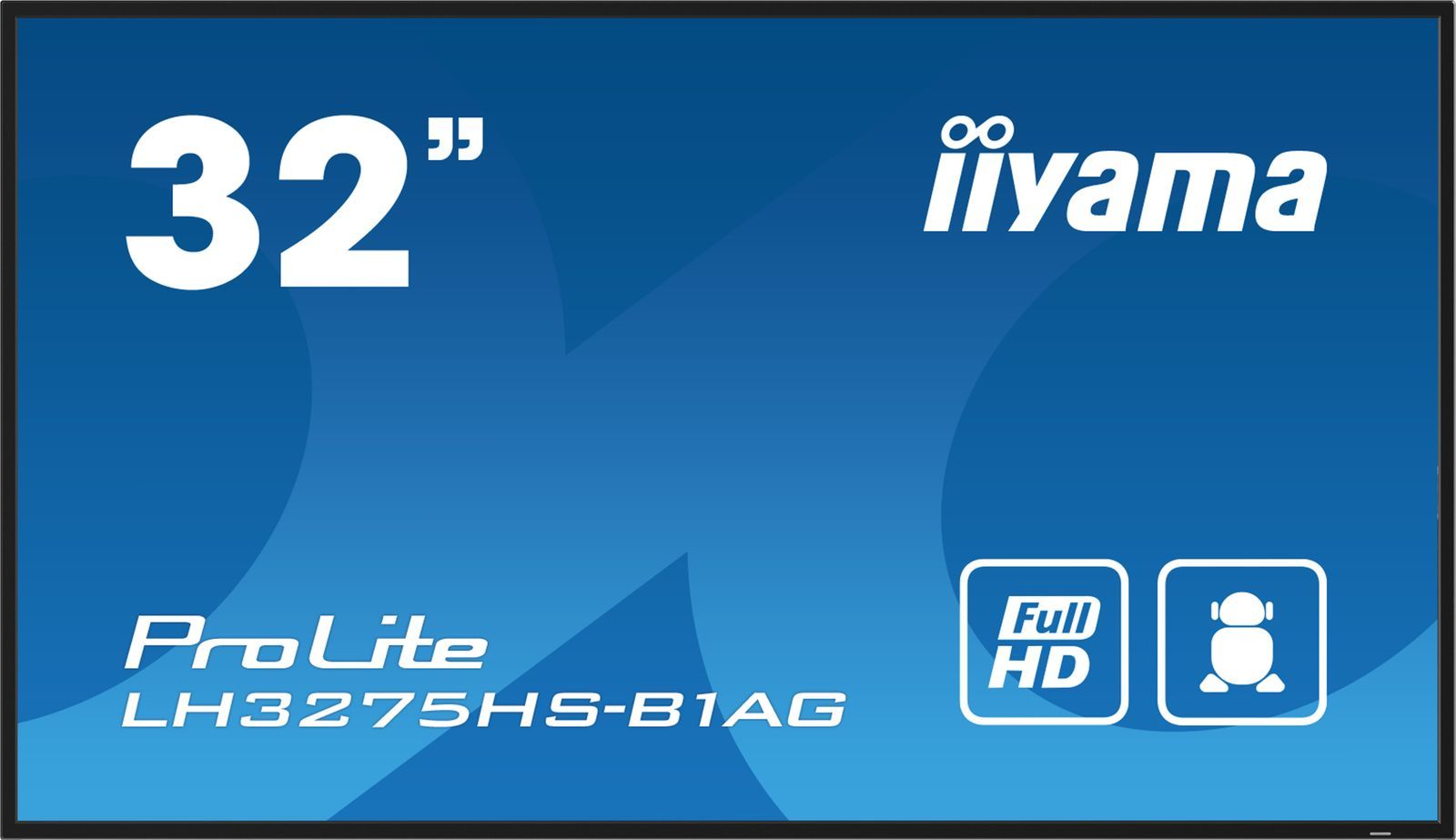 iiyama LH3275HS-B1AG visualizzatore di messaggi Pannello piatto per segnaletica digitale 81,3 cm (32") LCD Wi-Fi 500 cd/m Full HD Nero Processore integrato Android 11 24/7 [LH3275HS-B1AG]