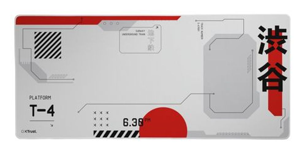 Trust GXT 759 XXL Tappetino per mouse per gioco da computer Nero, Grigio, Rosso, Bianco [25717]