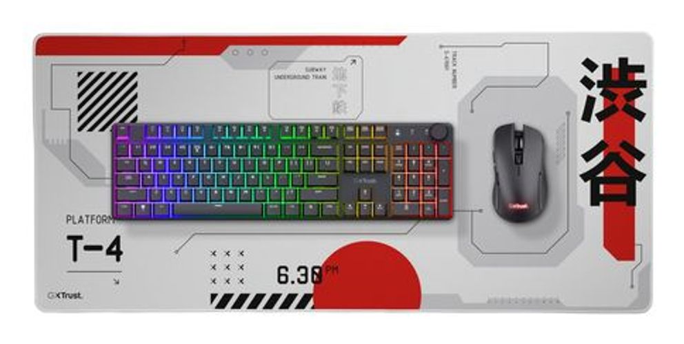 Trust GXT 759 XXL Tappetino per mouse per gioco da computer Nero, Grigio, Rosso, Bianco [25717]