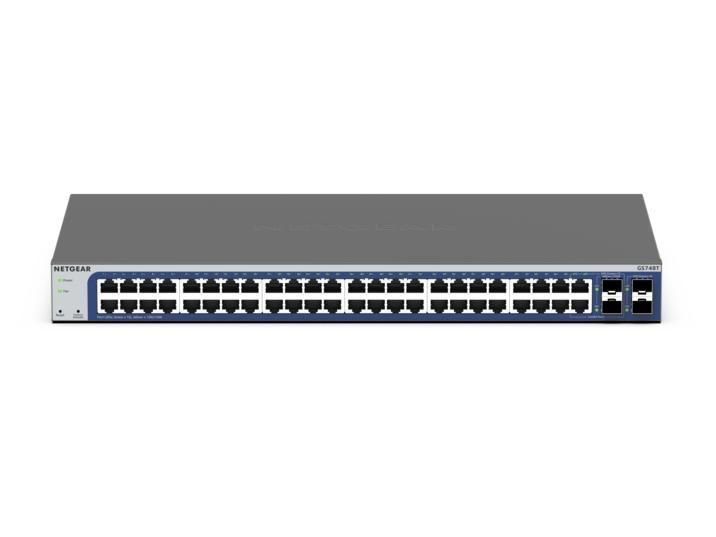 NETGEAR GS748Tv6 Gestito L2/L3/L4 Gigabit Ethernet (10/100/1000) Nero, Grigio [GS748T-600EUS]