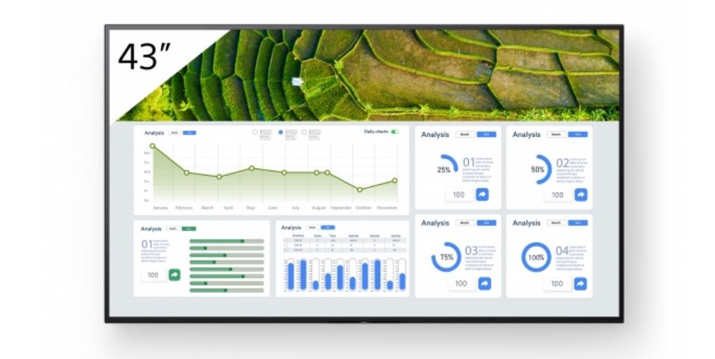 Sony FW-43BZ30L visualizzatore di messaggi Pannello piatto per segnaletica digitale 109,2 cm (43") LCD Wi-Fi 440 cd/m 4K Ultra HD Nero Android 24/7 [FW-43BZ30L]