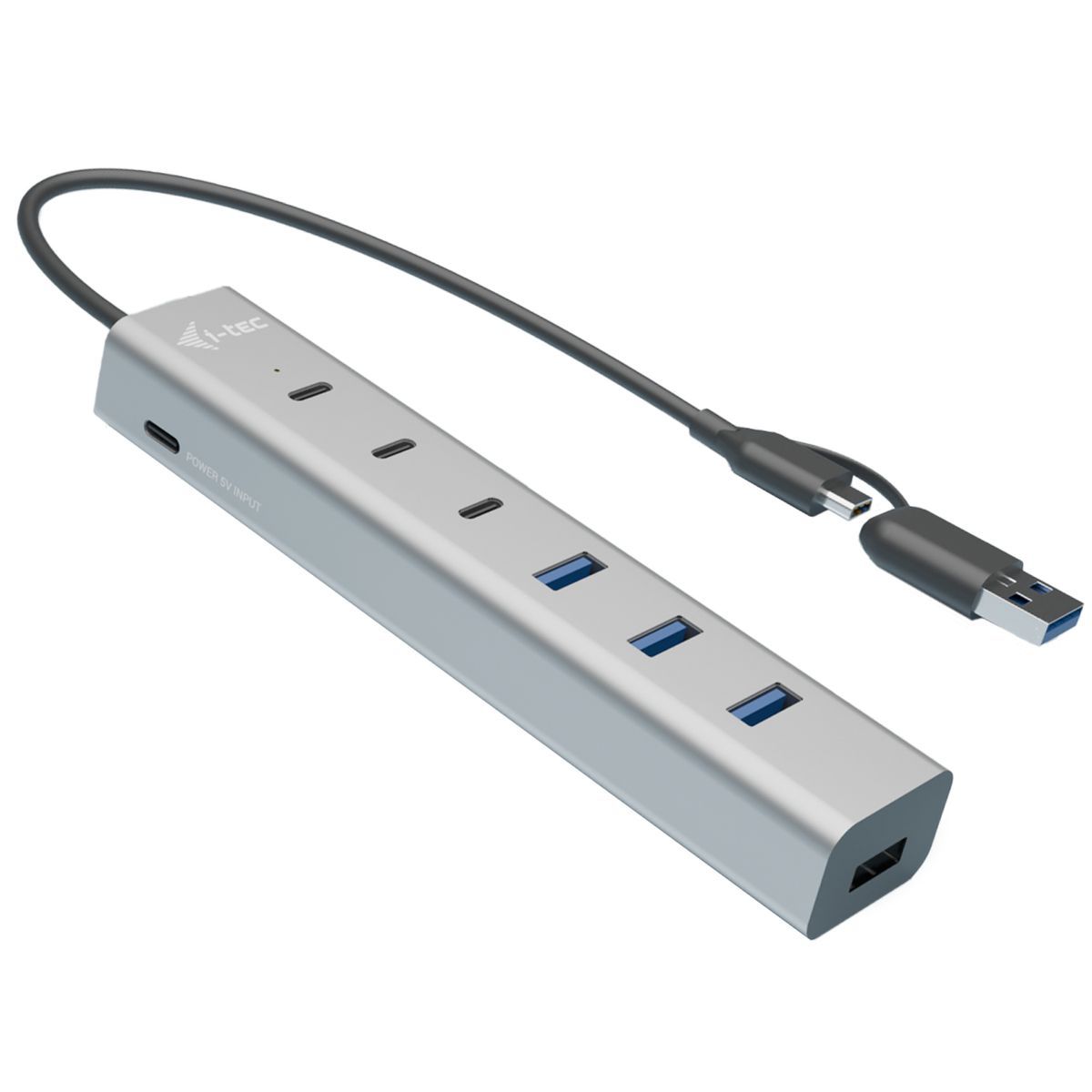 i-tec USB-C/USB-A Charging Metal HUB 7 port (3x USB-C, 4x USB-A) [CAHUBMETAL7]