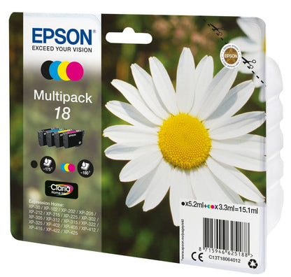 Epson Daisy Multipack Margherita 4 colori Inchiostri Claria Home 18 [C13T18064012]