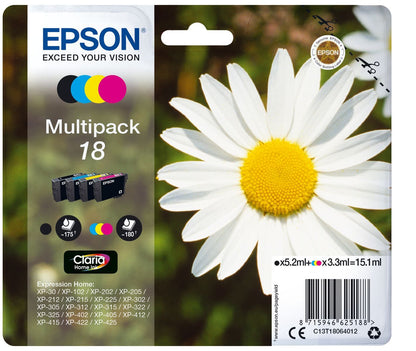 Epson Daisy Multipack Margherita 4 colori Inchiostri Claria Home 18 [C13T18064012]