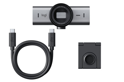 Logitech 960-001530 webcam 8,5 MP 4096 x 2160 Pixel USB 3.2 Gen 1 (3.1 Gen 1) Alluminio, Nero [960-001530]