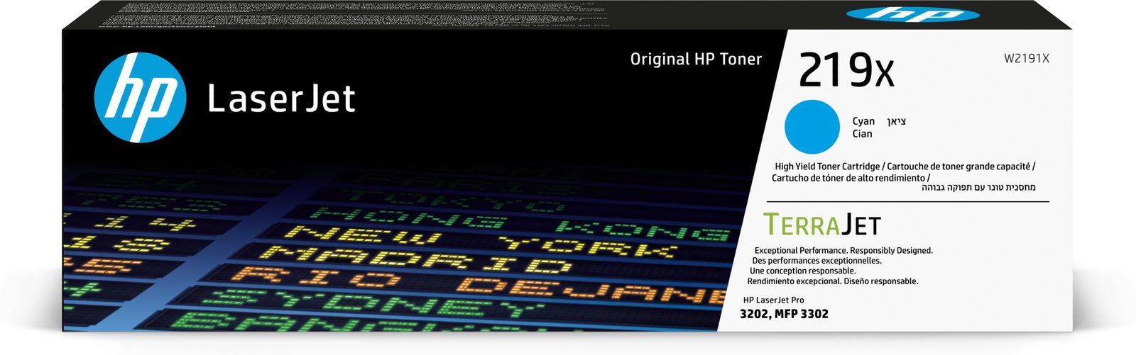 HP Cartuccia toner originale ad alta capacità LaserJet 219X ciano [W2191X]