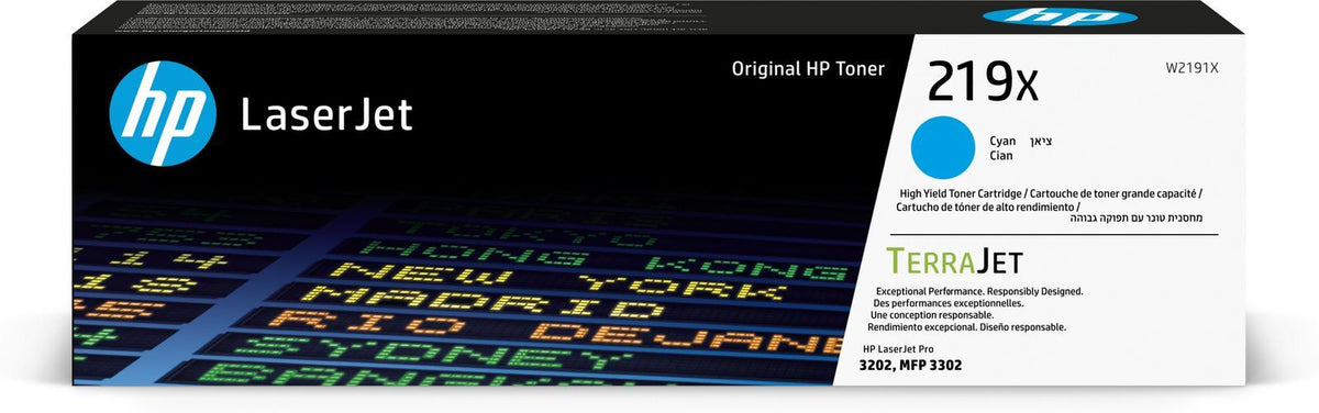 HP Cartuccia toner originale ad alta capacità LaserJet 219X ciano [W2191X]