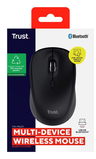 Trust Yvi+ mouse Universale Ambidestro RF senza fili + Bluetooth Ottico 1600 DPI [25440]