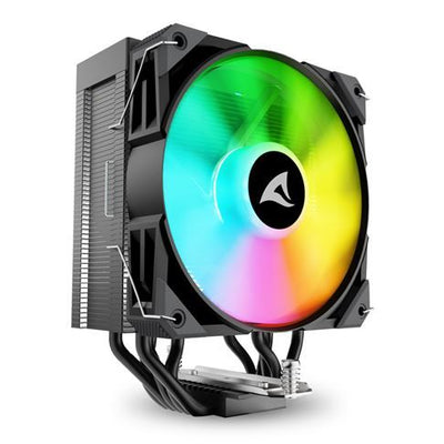 Sharkoon A50 RGB Processore Raffreddatore d'aria 12 cm Nero 1 pz [A50RGBBLACKAIRCOOLER]
