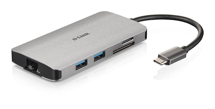 D-Link DUB-M810 replicatore di porte e docking station per laptop Cablato USB 3.2 Gen 1 (3.1 Gen 1) Type-C Alluminio [DUB-M810]