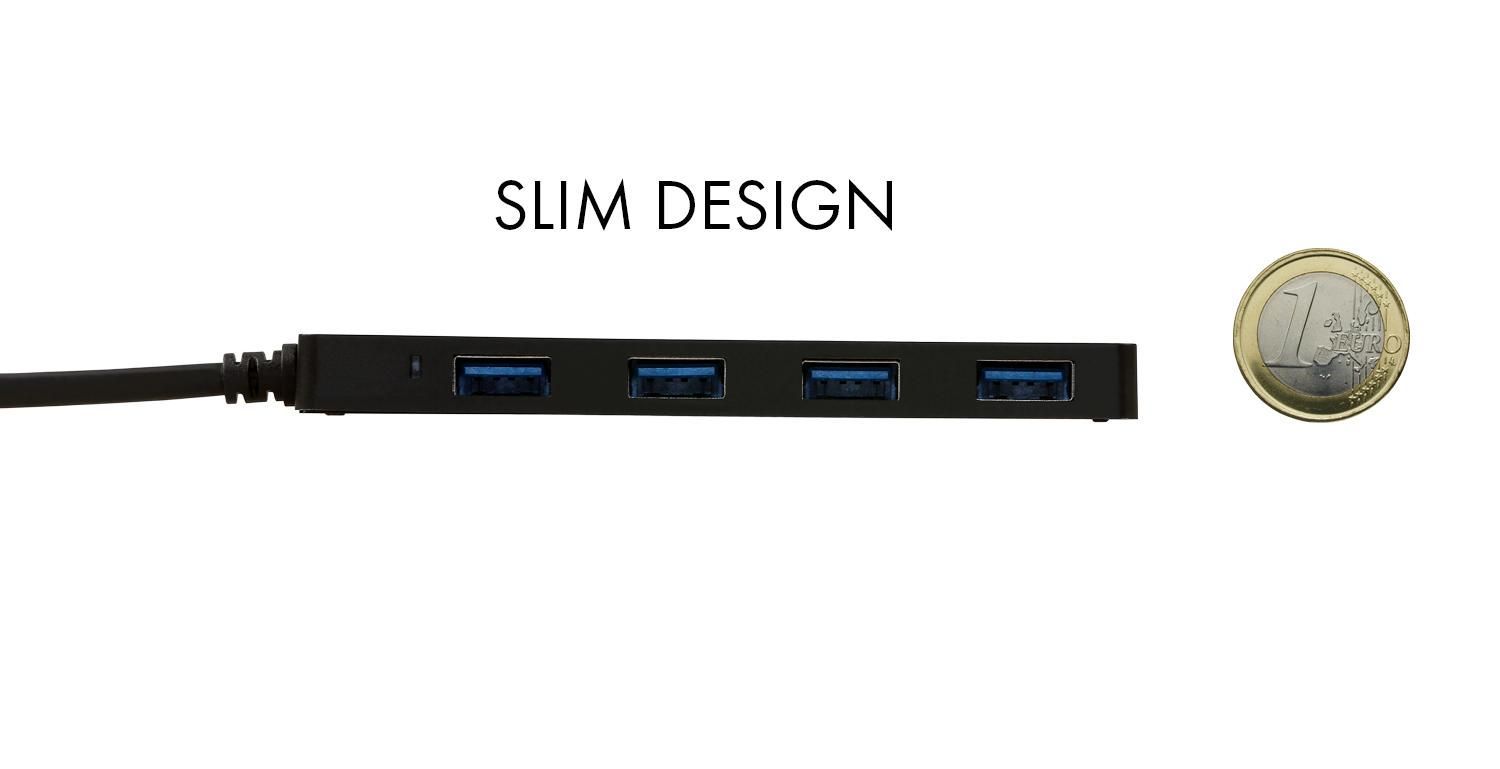 i-tec Advance U3HUB404 hub di interfaccia USB 3.2 Gen 1 (3.1 Gen 1) Type-A 5000 Mbit/s Nero [U3HUB404]
