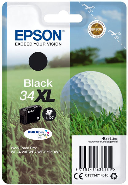 Epson Golf ball Singlepack Black 34XL DURABrite Ultra Ink [C13T34714010]